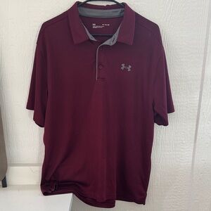 Under Armour Men's Maroon Tech Polo Shirt